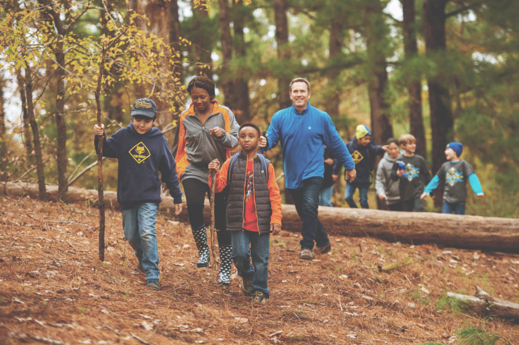 Cub Scout hiking